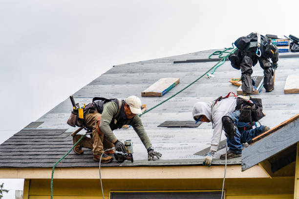 Professional Gutter Installation technician working in Shreve, OH